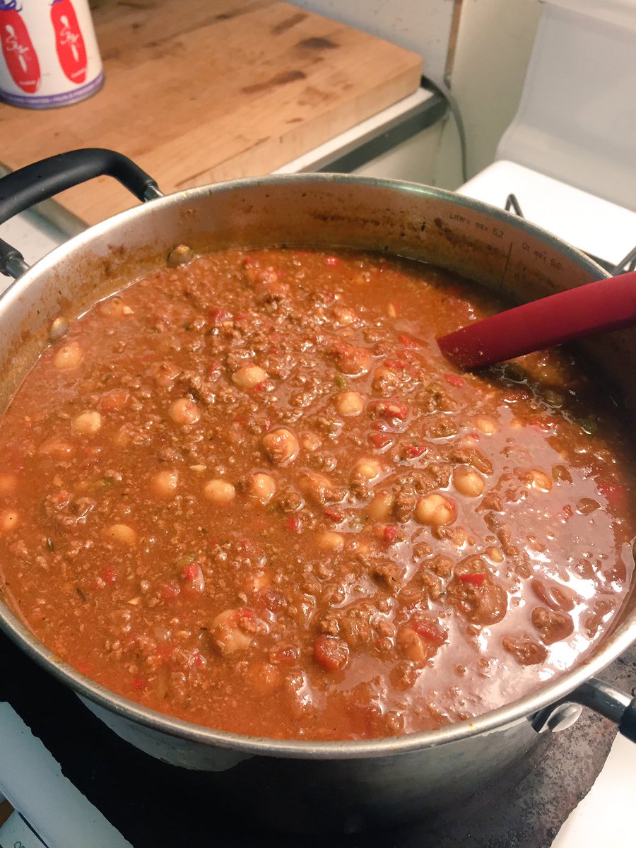 Fresh made chili with chickpeas :-)