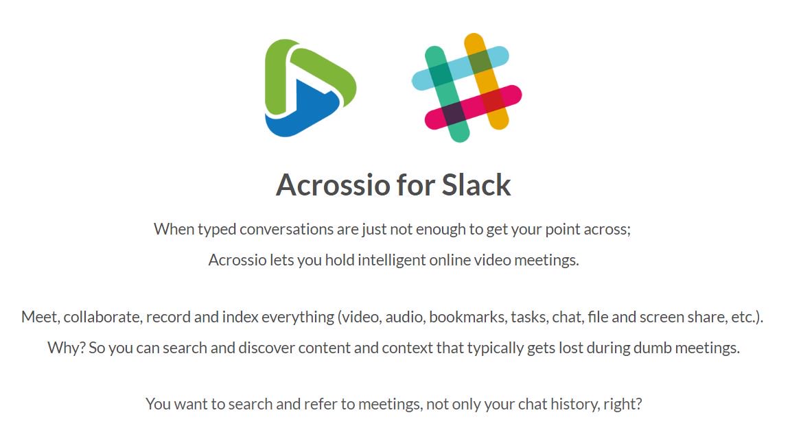 acrossio's tweet photo. Introducing the new smart online video meetings app on #Slack #AppDirectory https://t.co/xUh1zgYffr #LivingMeetings #socbiz #futureofwork https://t.co/n7qW6Uv0Y6