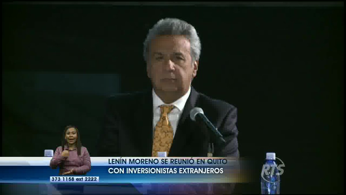 RTS_LaNoticia's tweet photo. Lenín Moreno se reunió con inverrsionistas extranjeros en Quito https://t.co/IIzYBc6yeb https://t.co/uUpErEHfu7