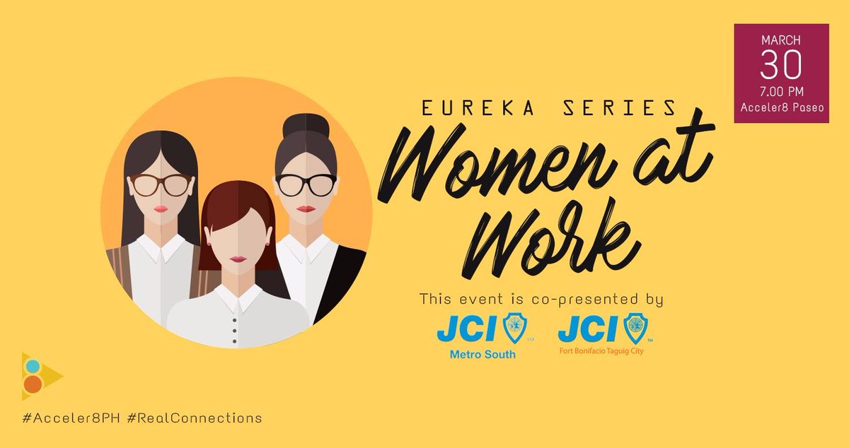 "Join us this Thursday! Learn more about it at bit.ly/WomenatWorkTix. See you there!"  #Events #Manila #philippines #coworking #Acceler8PH