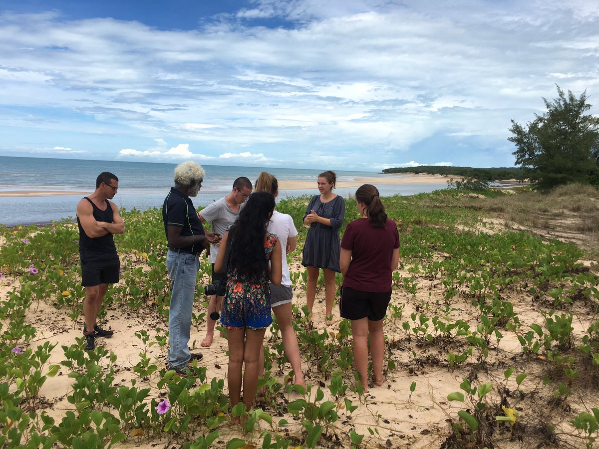 SHoustonUSyd's tweet photo. @Sydney_Uni students on Tiwi being shown what a good life is Tiwi style. Now to build a framework that guarantees Tiwi a future they value https://t.co/cZQFYtR8SI