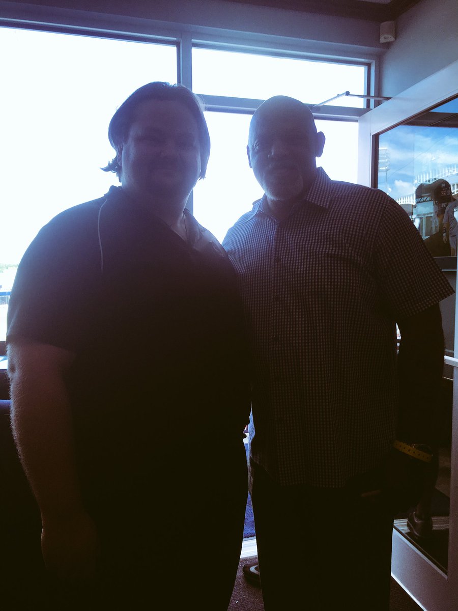 JoeLove42's tweet photo. When your boss says hey let's spend the day enjoying @Yankees spring training and you meet @CecilFielder #ThisIsHardRock #blessed https://t.co/A1mg0OmdcU