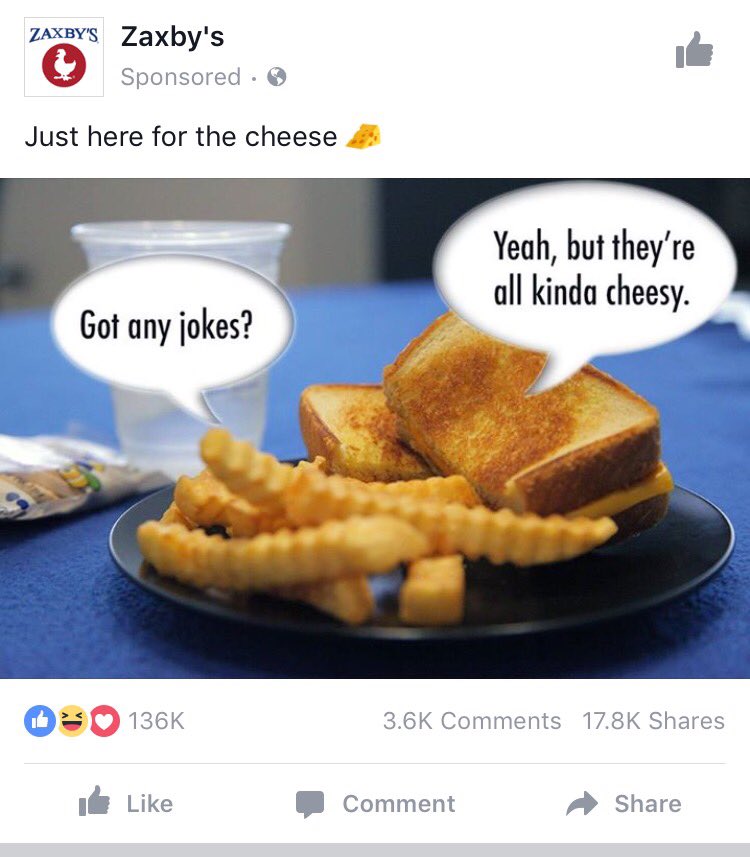 QweChiKoo's tweet photo. @Zaxbys advertising in comparison to @Arbys truly hurts my heart. Even @Wendys is a step above... https://t.co/sqdhYOLVnR