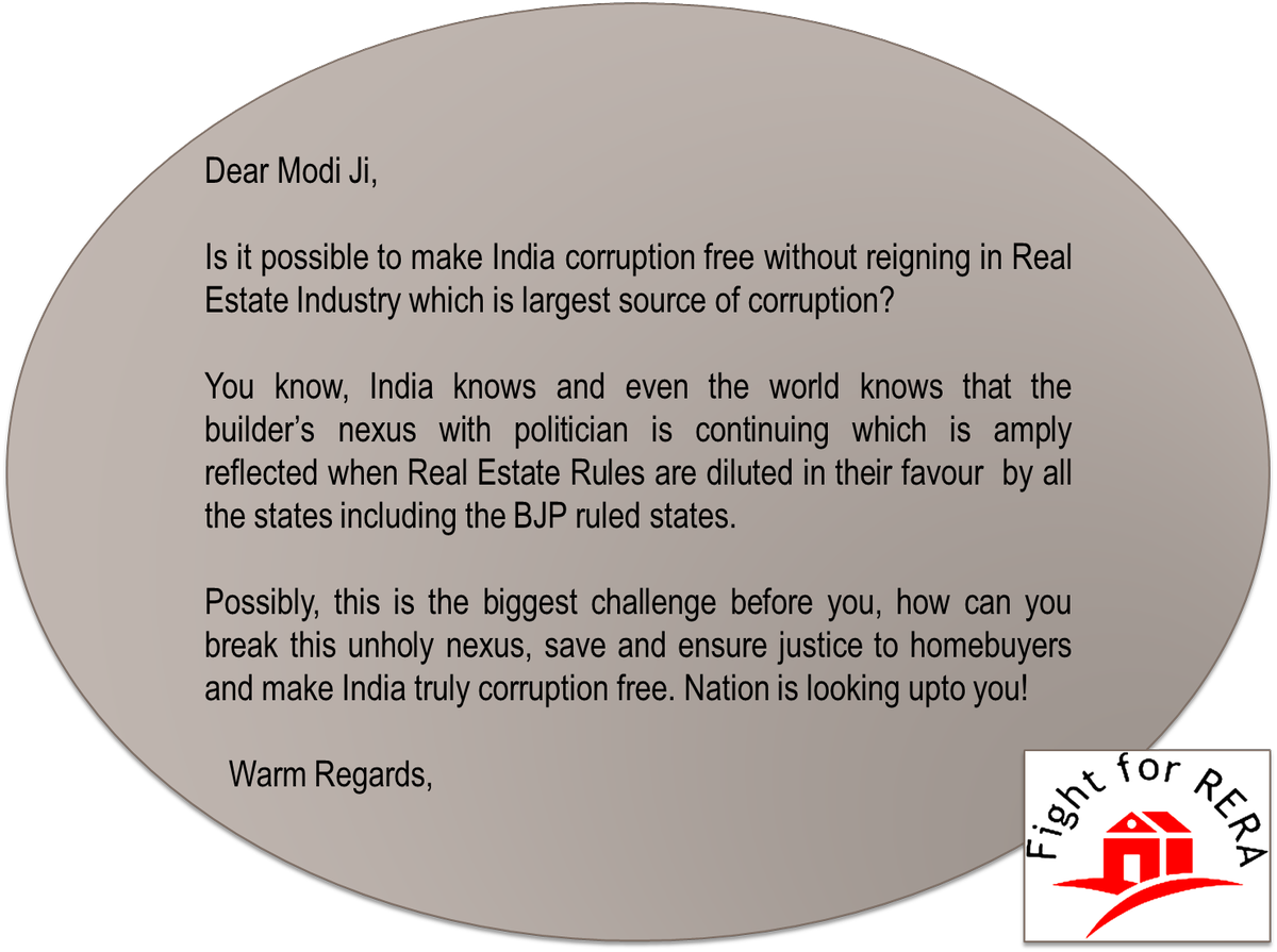 FightForRERAInd's tweet photo. @narendramodi @PMOIndia @vijayrupanibjp @Dev_Fadnavis @ChouhanShivraj @VasundharaBJP @drramansingh @MVenkaiahNaidu #OneNationOneRERA https://t.co/CNFovkzbTb