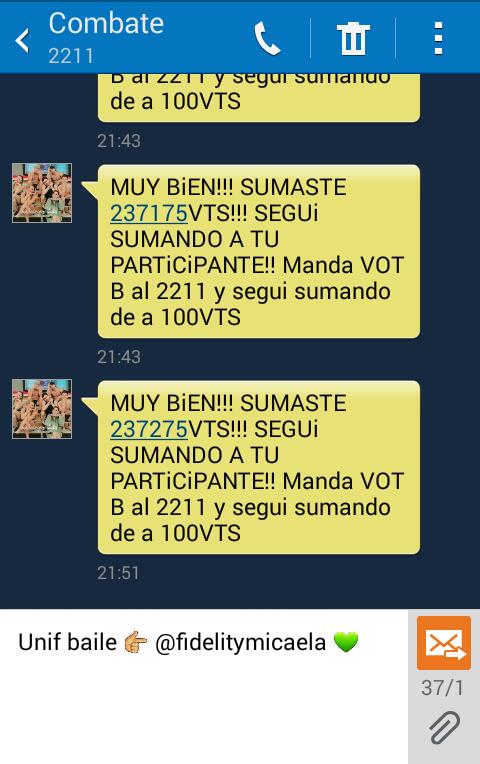 fidelitymicaela's tweet photo. No queria no subir los votos que sume desde la unif del baile 👉237.275. Muchísimas gracias a todos los que sumaron su granito de arena 💚 https://t.co/pUJqwe1KZt