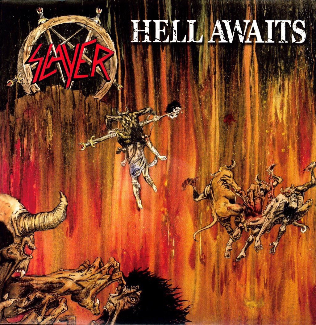 ThisDayInMETAL's tweet photo. Mar 26th 1985 @Slayer released the album "Hell Awaits" #KillAgain #PraiseOfDeath #CryptsOfEternity #ThrashMetal @TheDaveLombardo https://t.co/latMaiAkJq
