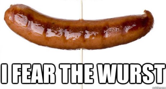 BeachBunnyKelly's tweet photo. Do You Know Anybody Who Fears The Wurst?

https://t.co/P0xHwBNqSw

#wurst #pun #punny #funny https://t.co/TxUnrxqFx9