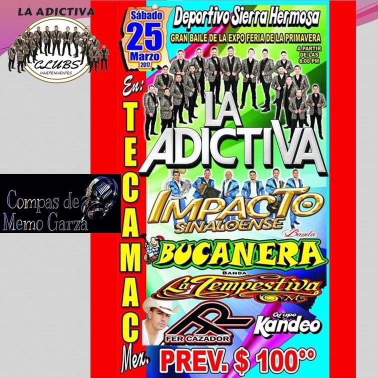 krine_lp's tweet photo. Hoy Llega A Tecamac La Banda #1 @adictivaoficial Tocando Todos Sus éxitos @memogarzaa #CDMG #CompasDeMemo #ClubInde https://t.co/xtRaxLgmky