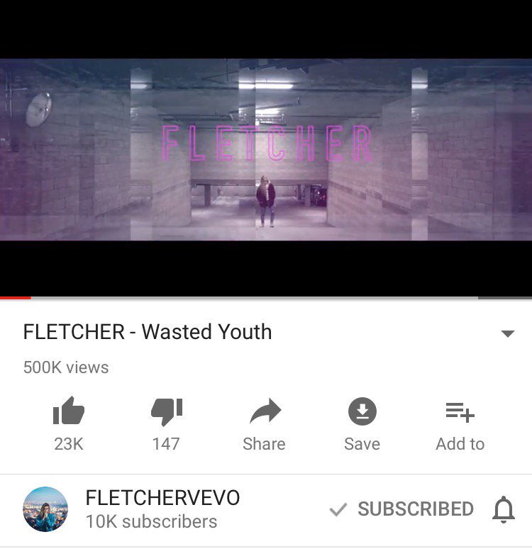 _KristinaE's tweet photo. @findingfletcher you did it lovely! ๐๐ค๐ฝ500,000 views #wastedyouth #findingxfletcher https://t.co/vvbYw97kCd