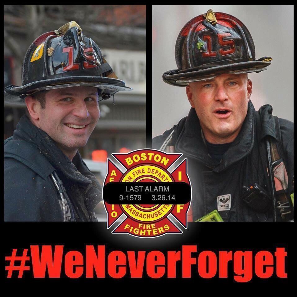 AbbBurns's tweet image. #Weneverforget - Thinking of @BostonFire and families of #LtWalsh and #FFKennedy. Thank you for your service.