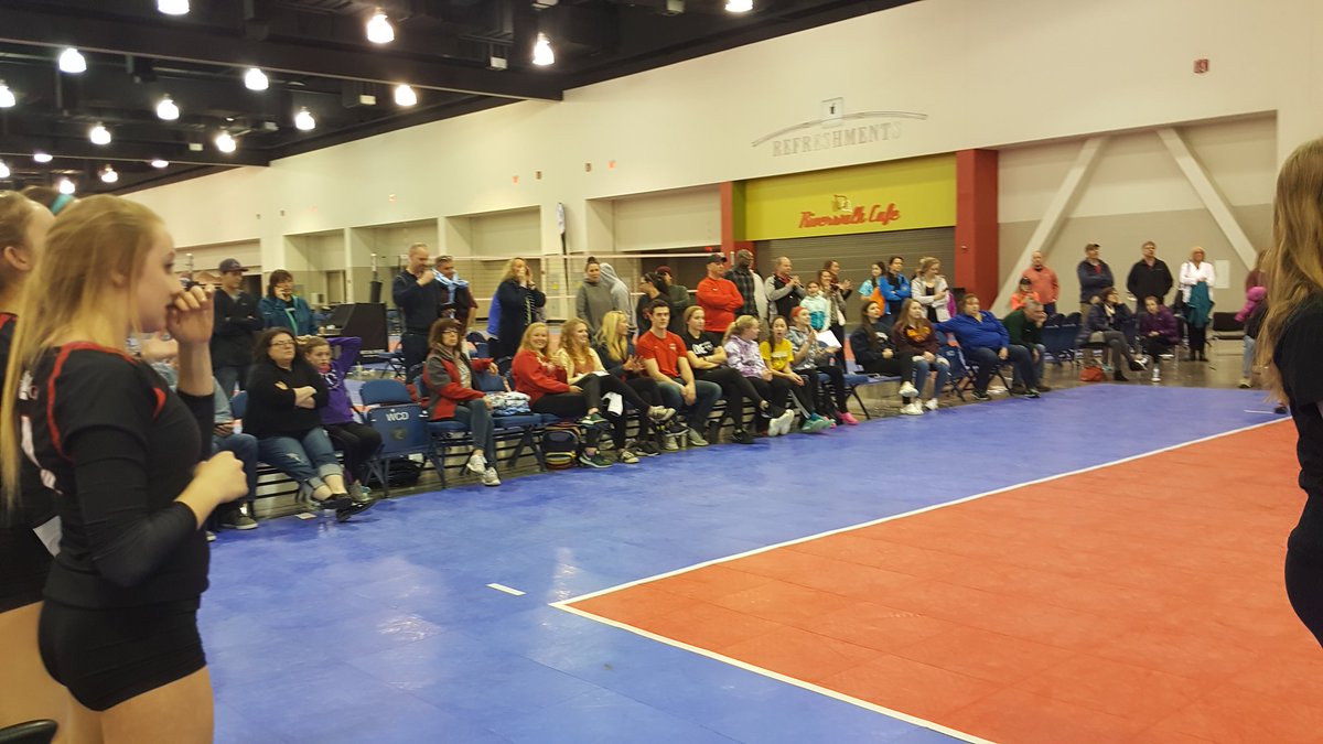 WIVBAcademy's tweet photo. We may have been the last game of the night but we had tons of #AcadeFAM coaches, players and parents cheering 15R on to finish the day 3-0! https://t.co/JMdHFx6C0A