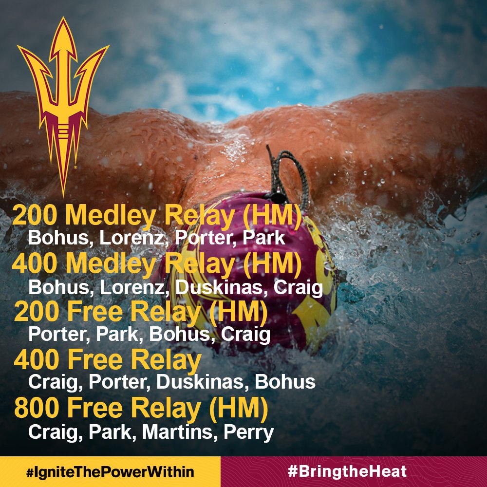 ASUSwimDive's tweet photo. Congrats to all our Sun Devil men's All-Americans this season! #BringtheHeat #BroughttheHeat https://t.co/A1SJxg78jx