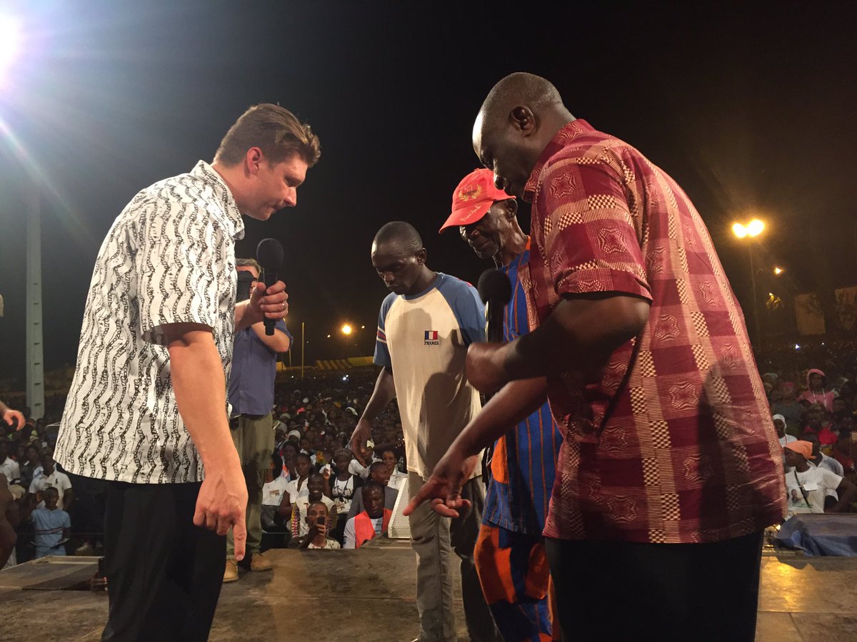 TyroneGGray1's tweet photo. Two men came to the service tonight not able to walk. This is them now... walking! Bam🔥
@danielkolenda 
#CfanDaloa2017 https://t.co/oMp49b8gUC