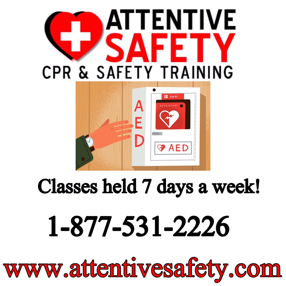 AttentiveSafety's tweet photo. Learn CPR. You could save a life! Classes held daily at Attentive Safety #CPR and #Safety #Training https://t.co/byaeR2quQ3