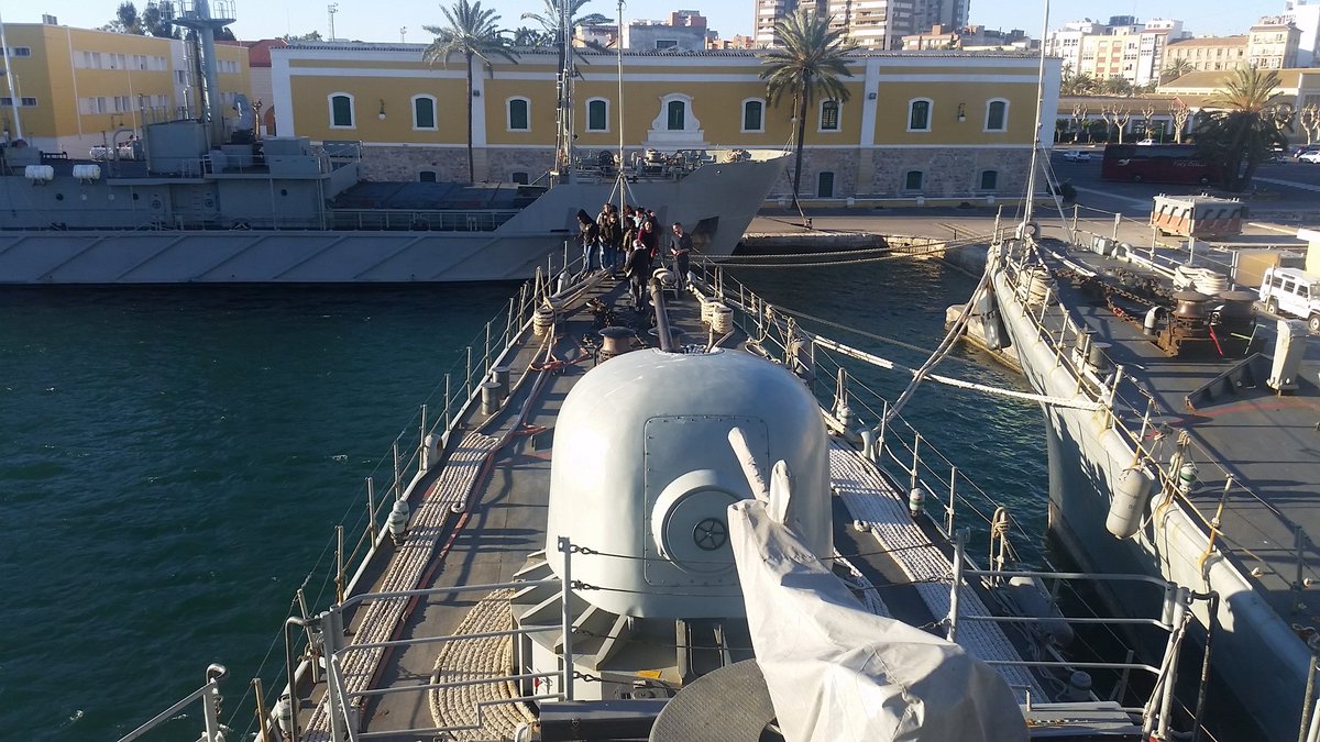 JulioProfeGeH's tweet photo. La tarde de ayer #NautilusAlpajes visitó el Arsenal de Cartagena y el buque PA77 de @Armada_esp ¡Impresionante! https://t.co/ZvquZdI8n8