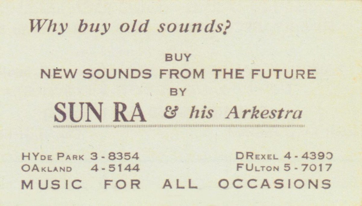 aflashbak's tweet photo. Sun Ra business card https://t.co/B1Vlj4QPko