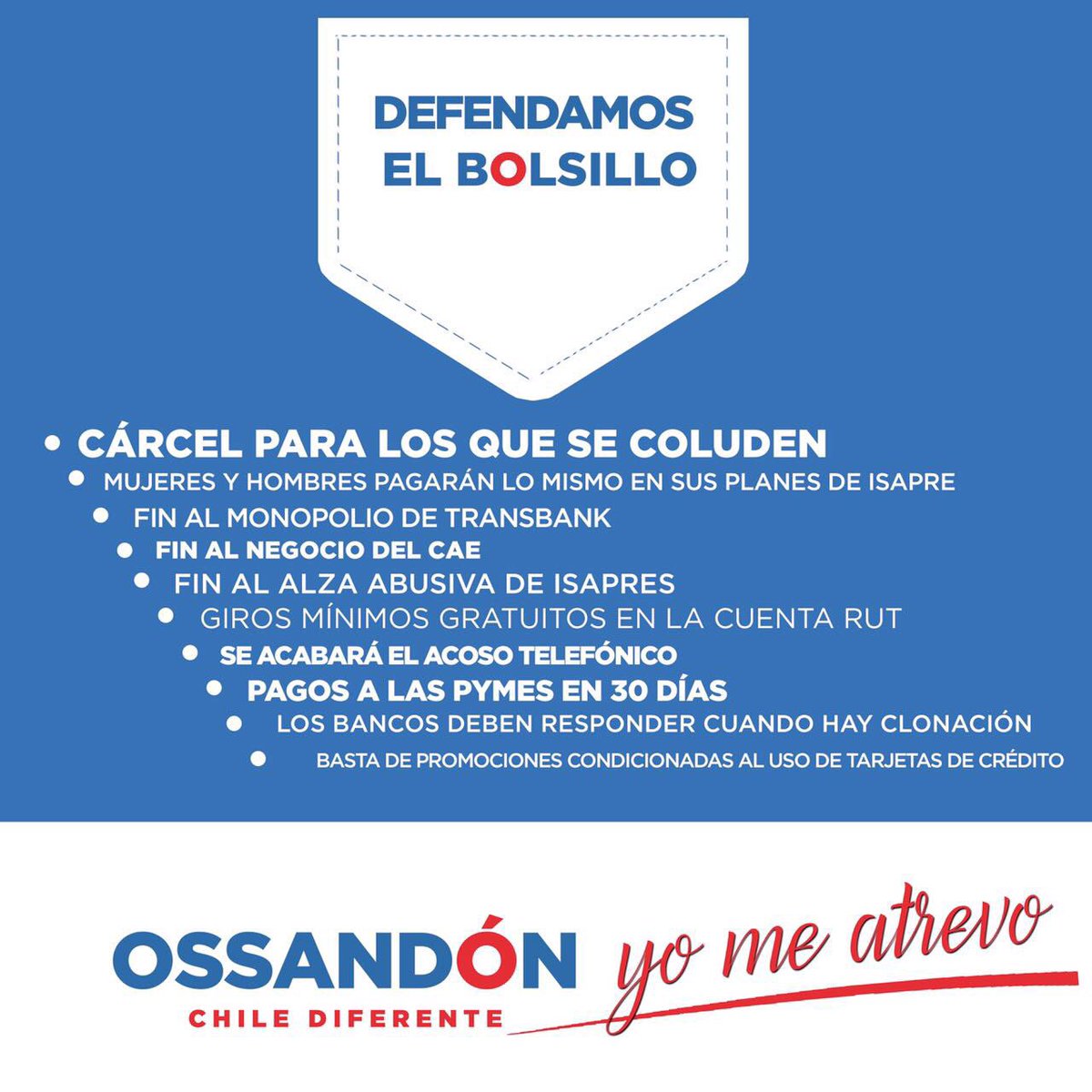 Hay que defender el bolsillo de los chilenos! Les comparto algunas propuestas facebook.com/ManuelJoseOssa… . 

#YoMeAtrevo