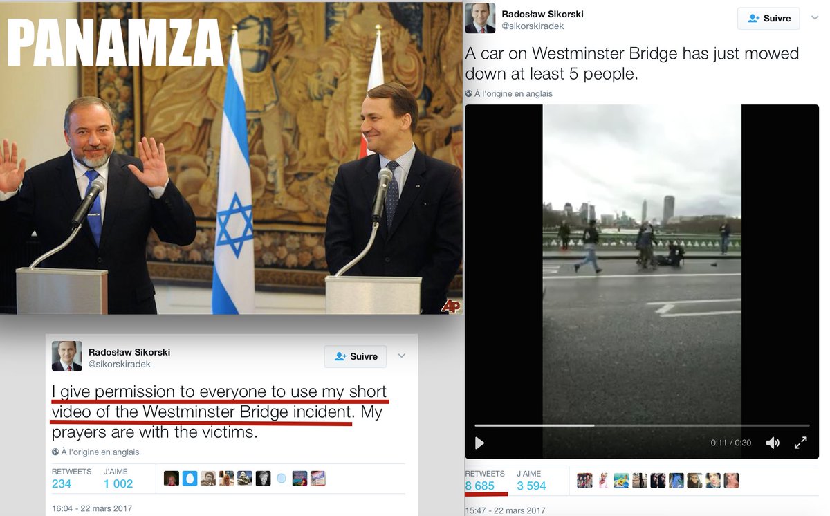 La 1ère vidéo de l'attentat de Londres fut diffusée par un politicien polonais lié à un terroriste israélien