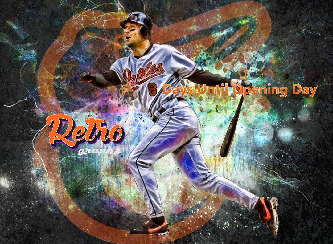 RetroGraphx's tweet photo. It's #CalRipkenJr days until @Orioles #OpeningDay #IronMan #LouGehrig #2131Streak #2632Total #SecondBase #ThirdBase #HotCorner #HOF2007 https://t.co/ONmvfB8Obk