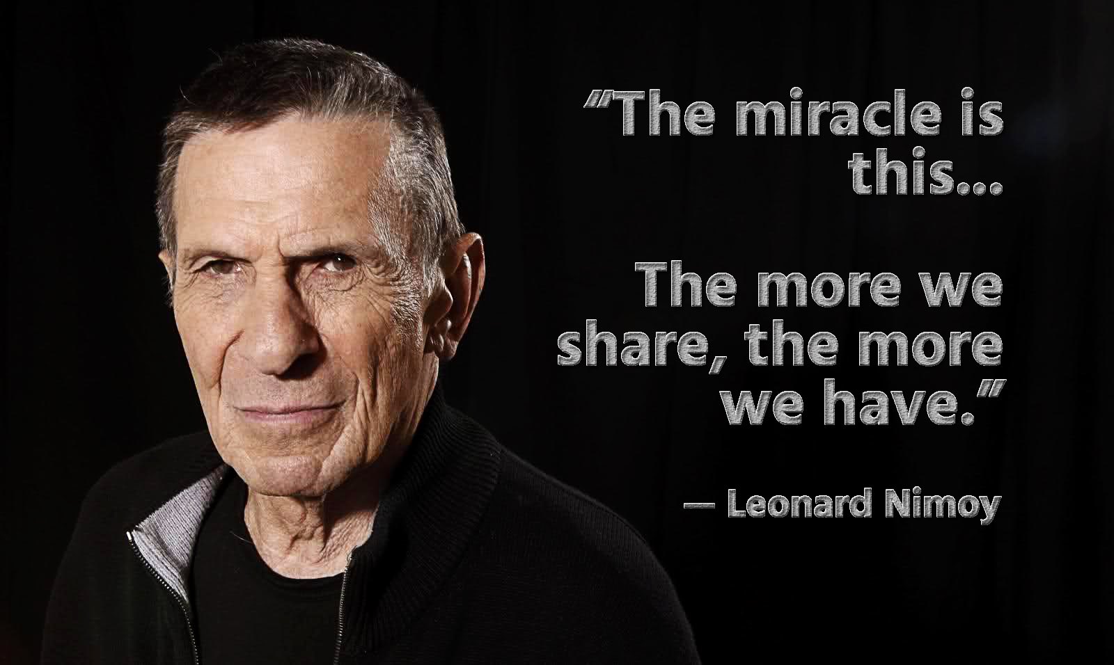 Happy birthday to the late Leonard Nimoy!   