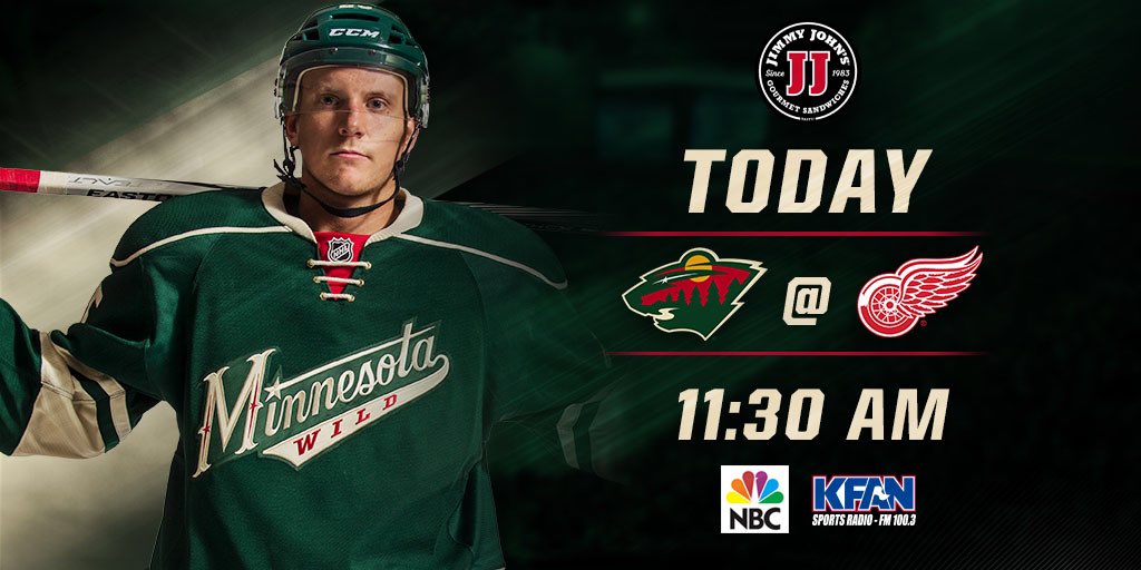 mnwild's tweet photo. #mnwild and #redwings with an early game today.
π¦ 11:30 a.m. CT | πΊ @nbc | π» @KFAN1003 | π±#FreakyFastGameDay, #MINvsDET https://t.co/dXzrtRdAtQ