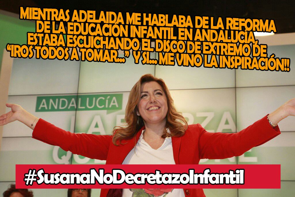 Carolina020790's tweet photo. #SusanaNoDecretazoInfantil 
Mas inversión en educación y menos recortes. 
#mientrasmastienesmasquieres 
#infantilesunidas
@susanadiaz https://t.co/g39wD2cpXm