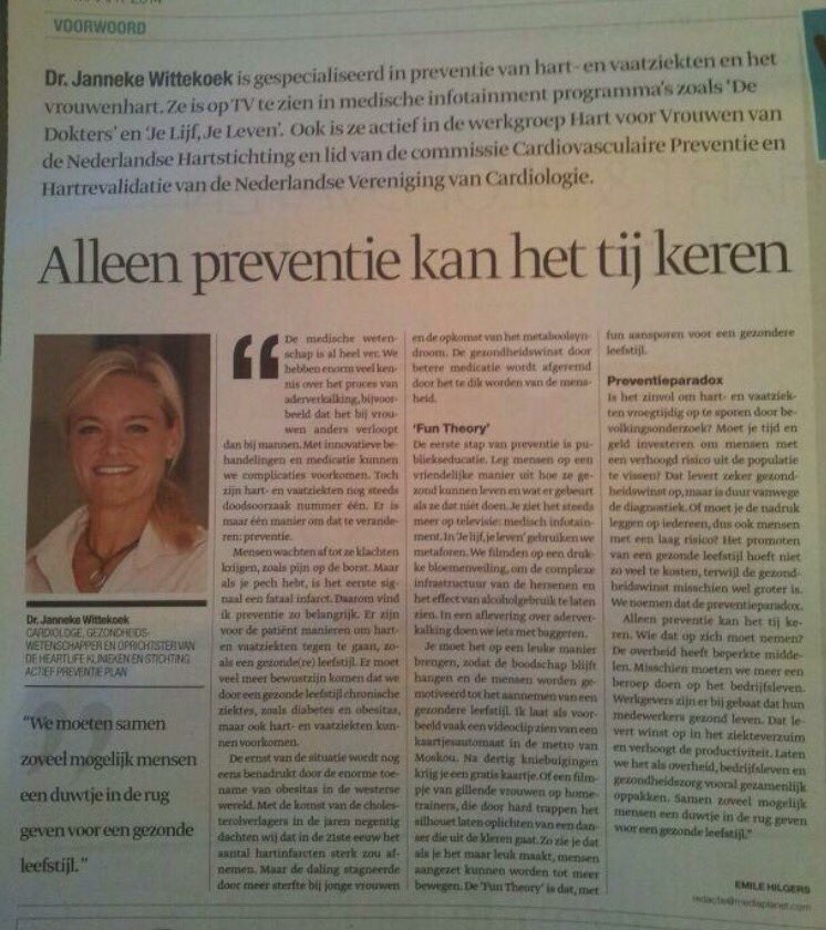 DokterJanneke's tweet image. Alleen preventie kan het tij keren.