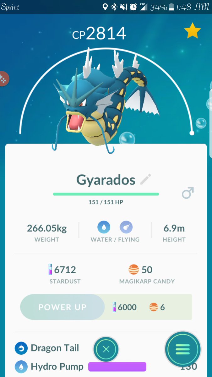 lovelyfrog143's tweet photo. Got my 1st Gyarados #PokemonGO https://t.co/6ay4FqCcB4