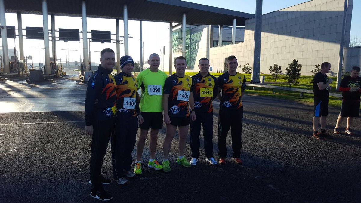 DubFireBrigade's tweet photo. Our DFB runners are all set for the @UndergroundRuns in aid of @FocusIreland #tunnelrun2017. Remember the port tunnel closed until 3pm today https://t.co/zPRNB9EruV