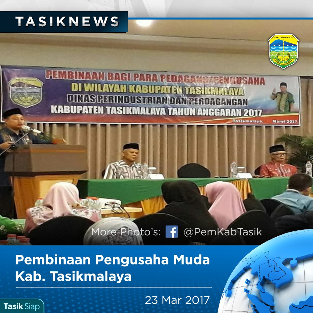 PemKabTasik's tweet photo. 23 Mar 2017 | Pembinaan Pengusaha Muda Kab.Tasikmalaya  Oleh 
DISPERINDAG Kab Tasikmalaya di Hotel City | https://t.co/sQnDyKOrwP #TASIKNEWS https://t.co/bU481hGJ7U