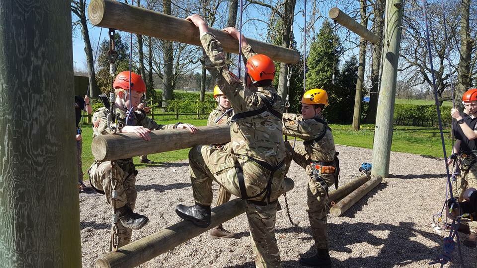 NorthumbriaACF's tweet photo. Sometimes the only way is upwards & onwards. W Coy #teamNACF tackle the #STEM high ropes challenge with aplomb. @WelbeckDSFC @len_lendixon8 https://t.co/aumrTQ7SFi