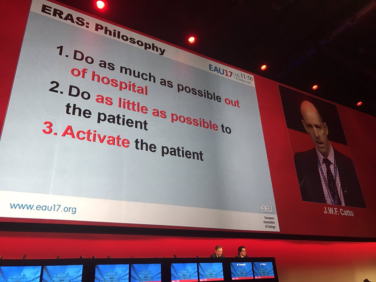 UroDocAsh's tweet photo. #ERAS philosophy emphasized by @JimCatto #EAU17 - 'Involve the patient!' Could not agree more  - it's truly a team effort @B_C_A_N https://t.co/Syw6c7ivGV