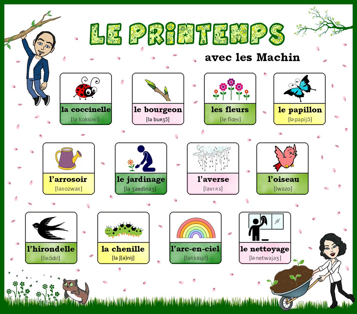 Les_Machin's tweet photo. Basic words: SPRING! 🌺🌿🌤🌾
Pour nous, le printemps est la saison des promenades à vélo. Et pour vous?
#basicwords #french #printemps #spring https://t.co/4WDNgxyYA7