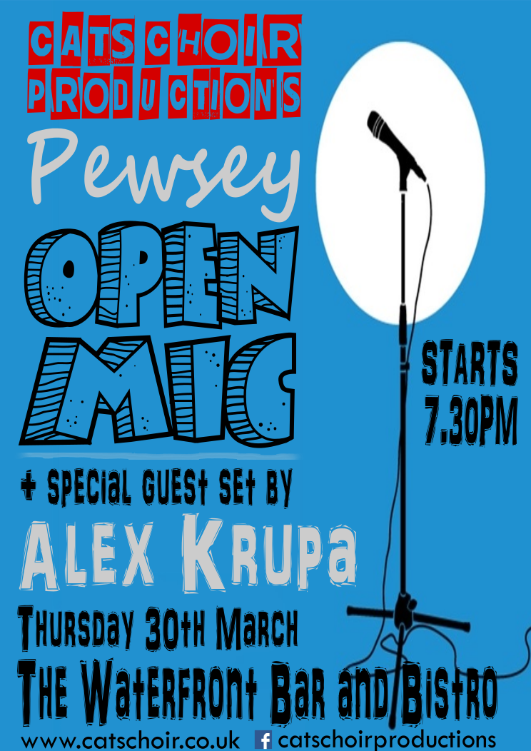Cats_Choir's tweet image. Thursday 30/3 our ever popular #openmic at the Waterfront Bar Pewsey. Special guest @Alexkrupamusic #gigswiltshire #acoustic #music