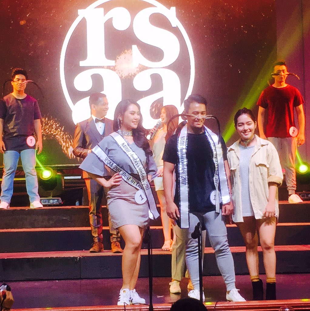 NABOBApparel's tweet photo. NABOB Ambassadors, Ms. Cara Asuncion (@CARAtehkid ) and Mr. EC Obien as this year's CRS Ambassadors ➰ #RSAA2017

#NABOBxCRS #NABOBgoes ctto https://t.co/SSYBQFyTW8