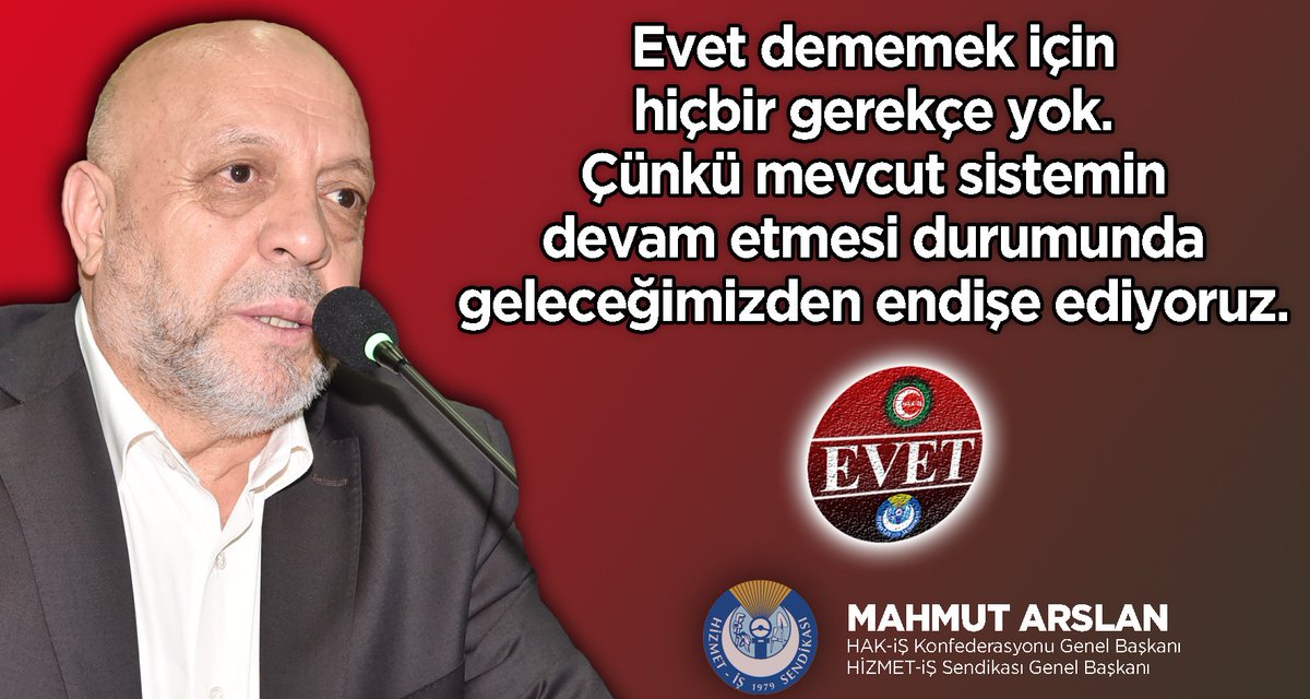 #Hizmetişsendikası #anayasadeğişikliği #referandum #Hakiş #Yenianayasayaevet #Darbeanayasası Biz Ülkemizi Seviyoruz, Ülkemiz İçin “EVET’