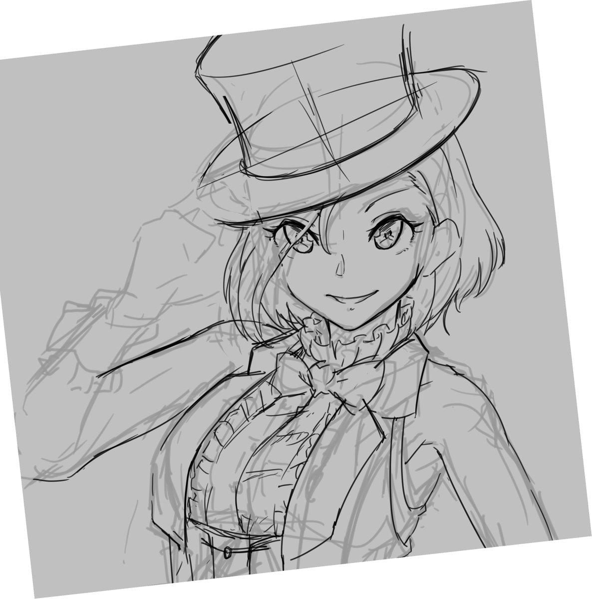 SHIROBAKO観ながら聖來描いてる 