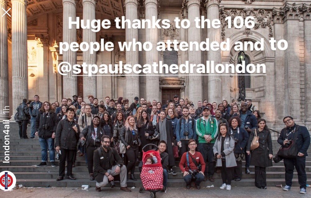 We enjoyed welcoming such a dedicated &amp; warm community of Instagrammers for a first Cathedral meet. Check London4All Instagram - fab shots