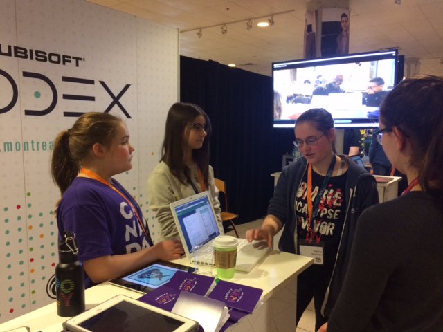 TrashBag_mtl's tweet photo. Super excited sharing our app at Les filles et les sciences #codex #ubisoftmtl #kidscodejeunesse https://t.co/OybAty22SD