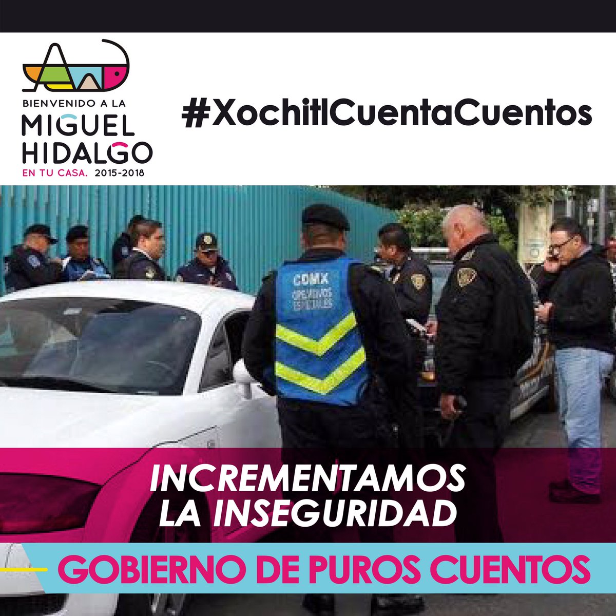 SinResultadosMH's tweet photo. En la @delegacionMH logramos incrementar la inseguridad  #XochitlCuentaCuentos https://t.co/bMVfPVFjZa
