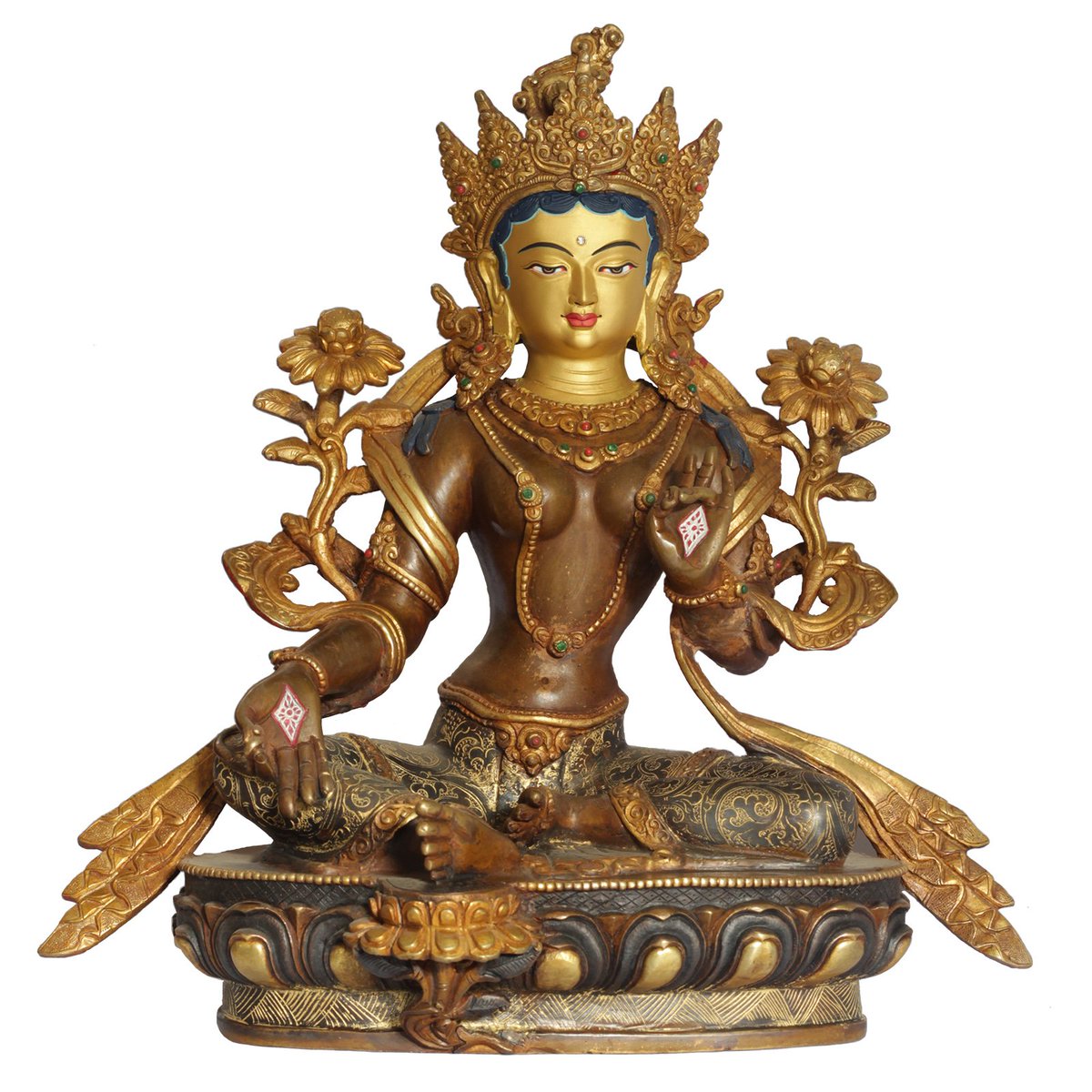 Nepalartncrafts's tweet photo. #WhiteTara #handcrafted on gilt #copper. #TibetanCrafts #Nepalcrafts #copperstatue .. See More.... https://t.co/8OEqb7xw7K https://t.co/EhNjPRqwSf