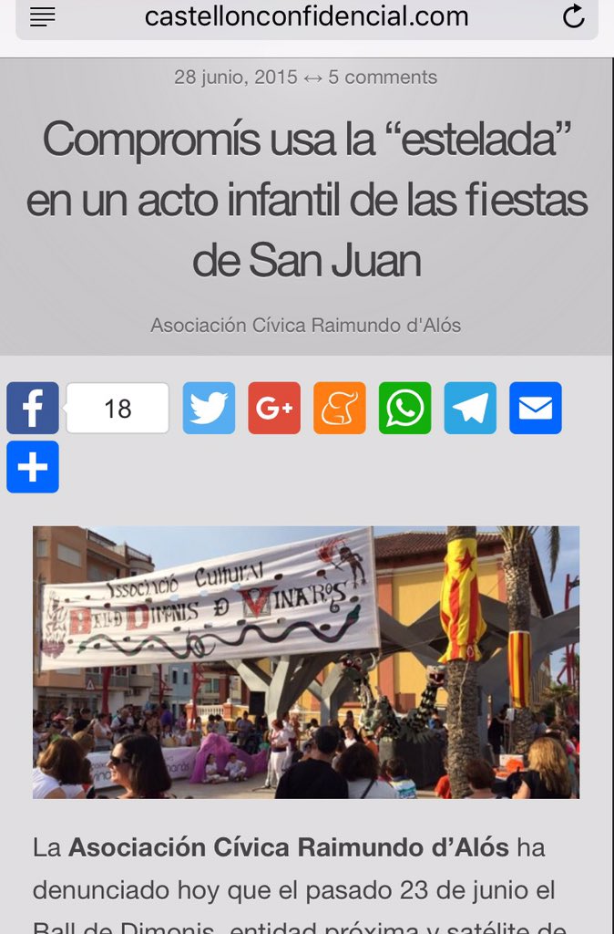 berenguermin's tweet photo. @gaceta_es @carlesmulet se siente incómodo al ver la 🇪🇸 pero no con el trapo estelado. @compromis es un cáncer para Valéncia @guardiacivil https://t.co/uSVb1KOlBf