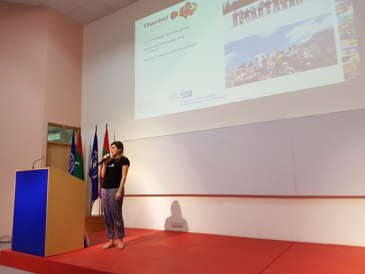 loic_pellissier's tweet photo. Presenting the #REEFISH project at the university of Maldives on #biodiversity https://t.co/36fRpJ1Vvu