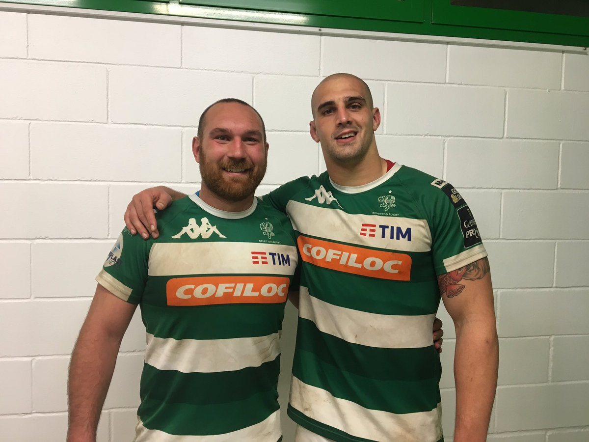 BenettonRugby's tweet photo. I nostri mister 5️⃣0️⃣ caps! Complimenti @DavideJaz e Marco #Lazzaroni! https://t.co/L1HeiKH68I
