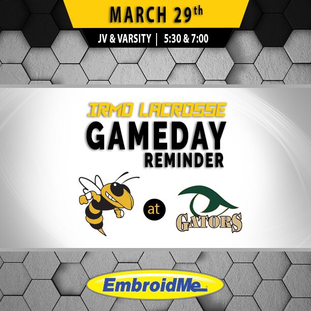 IrmoLax's tweet photo. This Wednesday:
⚪️ Irmo JV &amp; Varsity
⏰ 5:30 &amp; 7:00pm
🏠 at River Bluff High School https://t.co/s3sg3IakQE
