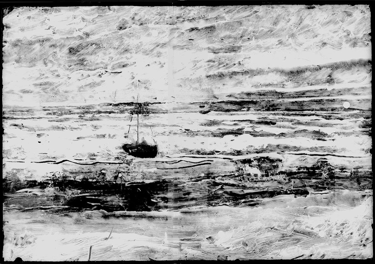 vangoghmuseum's tweet photo. Grains of sand were blown into the paint of View of the Sea at Scheveningen. Spot them in these X-Ray photos. #VanGoghReturns https://t.co/FrwXn0UcLU