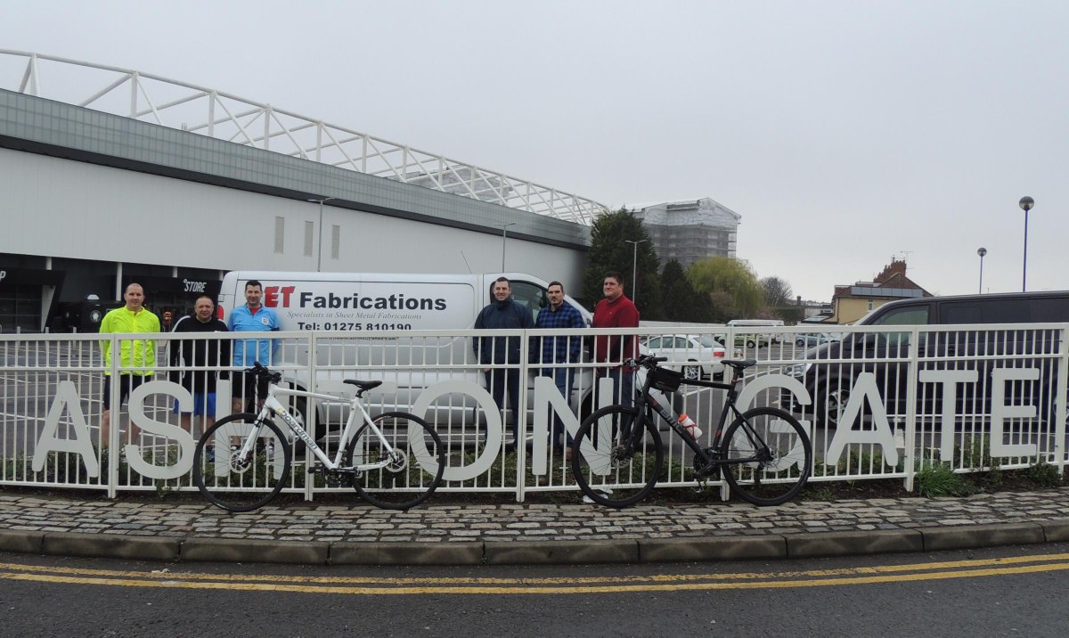 glosgazette's tweet photo. Football fans from Gloucestershire, South Gloucestershire and Bristol ready for charity ride to London https://t.co/b8WmnWAuqo https://t.co/mHgV3vOyWa
