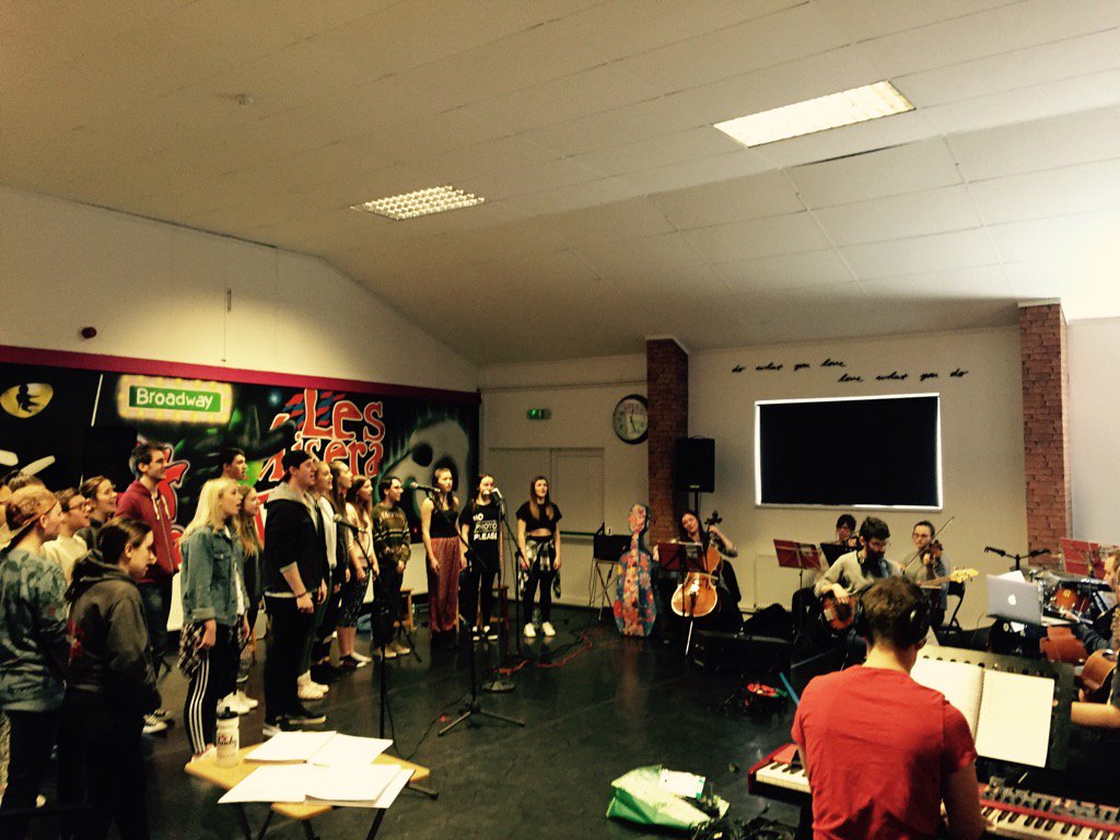 Funky_Studios's tweet photo. Now that's what I call a sitzprobe!!!!!! This just got VERY real!!! 💜 #SpringAwakening #opensnextweek #FunkyCompany https://t.co/BxuRjdkAxN