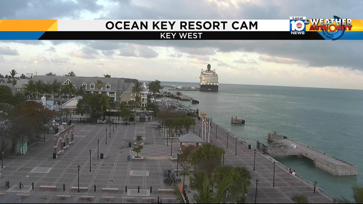 One cruise ship in port this morning in Key West and a nice morning in the Keys.  @TrentAricTV has your forecast https://t.co/Wjubq18Lm9