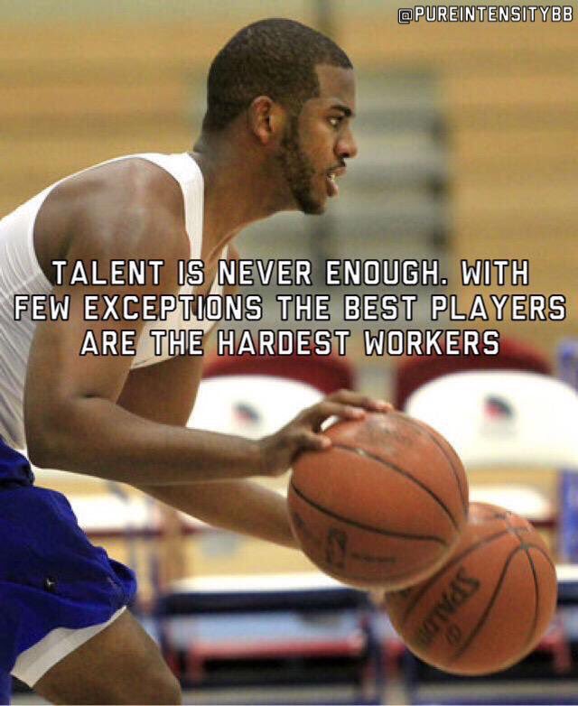 PureIntensityBB's tweet photo. Talent is never enough. With few exceptions the best players are the hardest workers. https://t.co/kabzfW6M6r